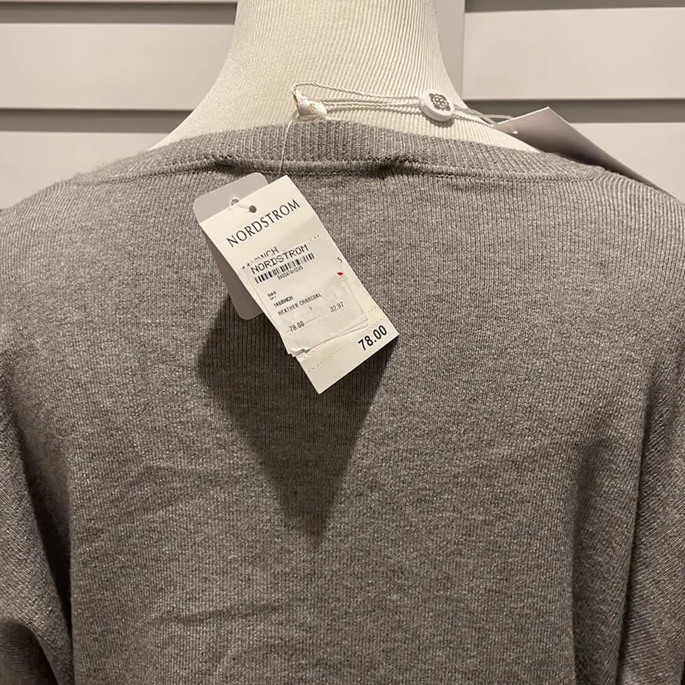 Wayf NWT Heather Charcoal Sweater